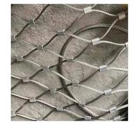 304 Stainless Steel Safety Netting 2mm Wire Mesh Garden Fence Customizable 2.6x45.9ft Metal Net for Outdoor Safety and Protection