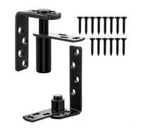 304 Stainless Steel Saloon Door Hinges - Self-Return Double Swinging Cafe Bar Hinge for Western Barn Doors - Heavy Duty Silent Pivot Hardware - Black Finish(S)