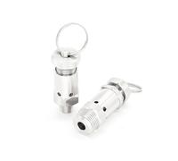304 Stainless Steel Sanitary Spring Pressure Relief Valve - 1/4in & 1/2in for Gas Compressors, 0.5-10 Bar, 1 Piece(2 6 Bar Adjustable 1/2in)