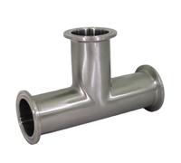 304 Stainless Steel Sanitary Tri-Clamp Tee Fitting - 3-Way Tri-Clover Ferrule Connector(76mmPipe-89Ferrule)