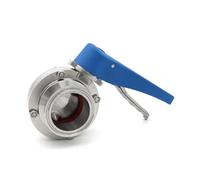 304 Stainless Steel Sanitary Valve Tri Clamp 1"1.25"1.5"2"25/32/38/51 with Plastic Multi-Position(25mm Ferrule 50.5)
