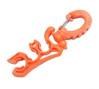 304 Stainless Steel Scuba Diving Clip with 360 Degree Rotating Spring Buckle for BCD Hose and Second Stage Regulator Mounting (Orange)