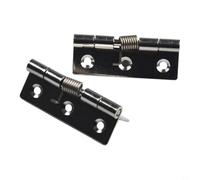 304 Stainless Steel Self Closing Spring Door Hinges Hardware Silver Finish for Cabinets Boxes Instrument Cases 2 Pack Multiple Sizes 1/1.5/2/2.5/3/4 Inch(3 Inch)