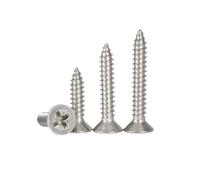 304 Stainless Steel Self Tapping Screws Flat Head Recessed Countersunk Bolts Woodworking Wood Screw M1 M2 M3 M4 M5 M6(30mm,M3 (50Pcs))