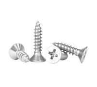 304 Stainless Steel Self-tapping Screws Flat Head Recessed Countersunk Bolts Woodworking Wood Screw M1-M6 10pcs-100pcs(4mm,M1.2(100pcs))