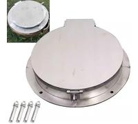 304 Stainless Steel Septic Tank Cover with Lock - Round Manhole Cover and Frame for Driveway and Yard