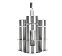 304 Stainless Steel Shaker with Viewing Window, and Salt Shaker for Home Restaurant BBQ, Transparent Seasoning Jar with Modern Design for Kitchen Use (3 Head)