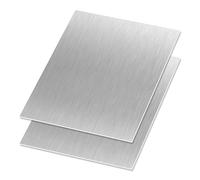 304 Stainless Steel Sheet 200mm x 250mm, 0.5mm Thick Flat Rectangular Stainless Steel Plate, LAVMHAB 304 Sheet Metal for DIY Crafts Models (2Pcs)