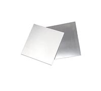 304 Stainless Steel Sheet, Metal Sheet for Crafting, Brushed Finish Flat Sheets of Metal for Kitchen DIY Craft - 2 Pcs 100x100mm Thick: 0.8mm