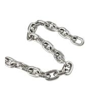 304 Stainless Steel Short Link Chain 3-10mm Diameter Industrial Welded Binding Lifting For General Use for Gate, Padlock(SS304 3MM)