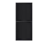 304 Stainless Steel Shower Bathroom Shelves Home Kitchen Bedroom Wet Room Alcove Shampoo Toiletries Storage Embedded Wall Shelf Waterproof (Black 70x28x12.5CM/27.5