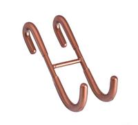 304 Stainless Steel Shower Door Hook Compatible with Common Shower Door Types No Installation Tools Required Rubber Grip for Stability (copper)