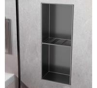 304 Stainless Steel Shower Panels & Multi-Layer Metal Medicine Cabinet with Drain Hole Versatile Bathroom & Kitchen Shelves Storage Solution for Modern Homes