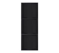 304 Stainless Steel Shower Shelf - Waterproof Bathroom Storage for Shampoo & Toiletries Embedded Wall Shelf for Home Kitchen & Bedroom Alcove - Black Finish
