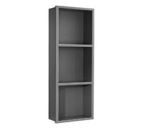 304 Stainless Steel Shower - Waterproof Embedded Alcove for Shampoo & Toiletries Storage, Stylish Wall Recess Shelves for Bathroom, Living Room & Bedroom - Grey 47.25x11.03 inches
