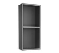 304 Stainless Steel Shower - Waterproof Embedded Alcove for Shampoo & Toiletries Storage - Wall Recess Shelves for Bathroom, Living Room & Bedroom - Grey 47.25x11.03 (70x28x12.5CM)