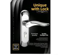 304 Stainless Steel Single and Twin Tongue Door Lock for Interior Doors Including Bathroom For Bedroom and Kitchen with Rust Resistant Construction (B)