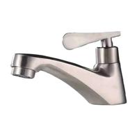 304 Stainless Steel Single Cooling Basin Faucet for Bathroom Cabinet Wash Ceramic