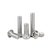 304 Stainless Steel Six Lobe Torx Button Round Head Screws M3 M4 M5 M6 M8 M10 M12 With Pin Anti-theft Tamper Proof Security Bolt(55mm,10pcs M4)