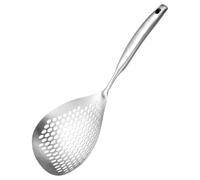 304 Stainless Steel Slotted Spoon, Large Kitchen Skimmer Spoon with Long Handle, One Piece Design, 15.08 x 5.71 in, 0.47 lbs, for Frying, Pasta, Vegetables, Easy Draining, Home Cooking