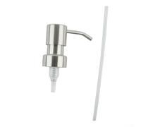 304 Stainless Steel Soap Dispenser Pump Head for Glass Bottle Liquid Soap Lotion Shampoo Conditioner Easy Refill 18cm Tube 5.5cm Head Silver(P6)