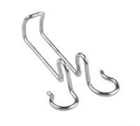 304 Stainless Steel Solar Panel Wire Clip Hook, Side Mount Cable Clamp Bracket for PV Module Fixing, Rust Resistant Dual Cable Suspension Hardware, Silver(30mm)