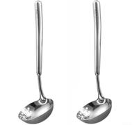 304 Stainless Steel Soup Ladle Strainer Spoon 23cm Kitchen | 304 stainless steel, rust resistant, for durable metal, 23cm length, kitchen essential