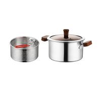 304 Stainless Steel Soup Pot with Lift-Out Draining Basket, Induction Ready | 8 Inch Deep Fryer Set 2.8QT Stovetop Fryer with Removable Drainer Rack, Cooking Set for Fries Chicken Camping Home