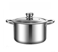 304 Stainless Steel Soup Pot with Multi-Layer Bottom for | 304 Stainless Steel, Multi-layer Base For Even Heat, Gas/induction/electric Compatible, 3-4 Person Capacity, Boil Steam Soup