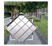 304 Stainless Steel Square Drain Cover, Outdoor Rainwater Well Lid with Frame for Septic Tank, Wastewater Reservoir Cover, Heavy-Duty, 27.6x2 inches