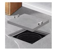304 Stainless Steel Square Drain Cover with Hidden Handle Inspection Lid for Patios Walkways and Sidewalks (65x65x5 cm)