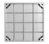 304 Stainless Steel Square Manhole Cover HeavyDuty AntiSlip Water Drain Cover for Driveway Sidewalk Garden 27.5in (70cm) Inset Septic Tank Lid