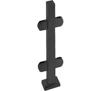 304 Stainless Steel Square Post Railing Kit Black Glass Balustrade with Clamp 43.3" High Deck & Stair Guardrail Durable Outdoor Safety Solution