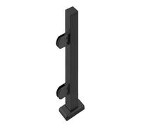 304 Stainless Steel Square Railing Post for Glass Balustrade Black Clamp Guardrail Safety DIY Deck & Stair Railing Kit 31.5" Height (H-80cm) - Durable & Stylish Partition Posts