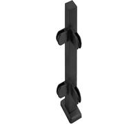 304 Stainless Steel Square Railing Post with Black Glass Clamp Railing Deck & Stair Railing Set (Height: 100 cm Color: Black Corner Post)