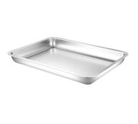 304 Stainless Steel Square Tray with Rust Resistant Properties for Long Term Use in Wet Environments (35 * 26 * 3CM)