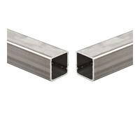 304 Stainless Steel Square Tubing Rectangular Capillary Pipe Strong Corrosion Resistance 3x3 4x4 5x5 10x10 for Fabrication & DIY(50cmx2pcs,10x0.8mm)