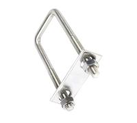 304 Stainless Steel Square U-Bolt Clamp - Heavy Duty U-Shaped Pipe Screw for Secure Connections (1Pcs/2Pcs)(2SET M6x40x160mm)