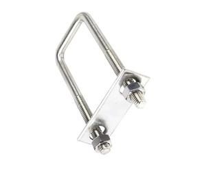304 Stainless Steel Square U-Bolt Clamp - Heavy Duty U-Shaped Pipe Screw for Secure Connections (1Pcs/2Pcs)(2SET M6x65x80mm)