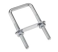 304 Stainless Steel Square U-Bolt M8 40x100mm | Silver M8 40x100 mm 2 pcs: For Square Posts Pipes Boats Automobiles Plumbing