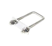 304 Stainless Steel Square U-Bolt - U-Shaped Screw for Secure Pipe Clamping and Connection(1set M10x40x125)