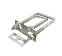 304 Stainless Steel Square U-Bolts M8 M10 with Nuts Pipe Clamp Frame Straps 2PCS