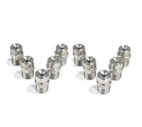 304 Stainless Steel Standard Angle Solid Cone Nozzle 1/2 Inch 1.2-6.7mm Orifice 5 Pcs Industrial Humidification High Pressure Spray 10pcs 1/2 2.4mm (0.094 inches)
