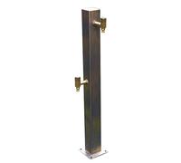 304 Stainless Steel Standing Water Column with Double Faucet, Floor Mounted Water Hydrant, for Family Garden, Villa Courtyard-One Color-80cm/31in
