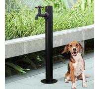 304 Stainless Steel Standing Water Tap, Garden Freestanding Tap, Summer Cylindrical Vertical Water Column with Faucet, Yard Hydrant Frost Proof Water Feature Fountain