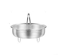304 Stainless Steel Steamer Basket with Handle, Multi-Purpose Rice Cooker Colander for Dumplings Vegetables, Stackable Kitchen Gadget(14cm)