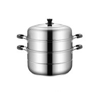 304 Stainless Steel Steamer/Stock Pot,Household 3-Layer Large Capacity Steamer 36cm 38cm/40cm Thickened for Gas Stove/Induction Cooker(40cm)
