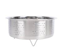 304 Stainless Steel Steaming Basket with Handle, Sturdy Durable Multifunctional Vegetable Steam Rack Insert for Pot Rice Cooker Veggies Seafood Sugar Removal (20cm)