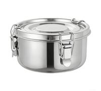 304 Stainless Steel Steaming Rice Bowl with Buckle Lid for Home Kitchen, Thickened Food Storage Container Suitable for zing and Meal Prep, Secure Seal Design(14CM)