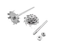 304 Stainless Steel Stir Bar Saw Tooth Type Stirrer Dispersion Disk Round Plate Dispersing Propeller Stirring Blade Blender(Rod (Length 400mm))